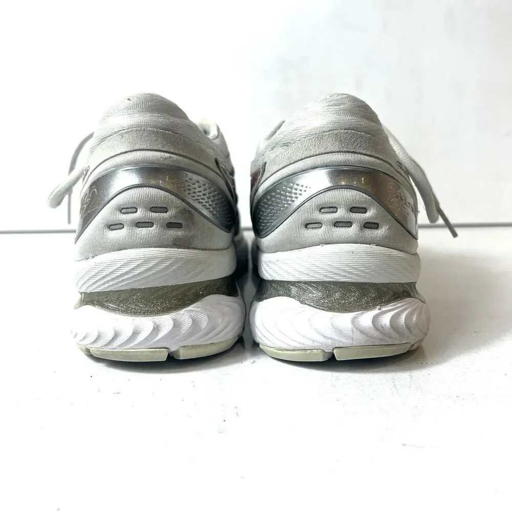 Asics Women's Gel Nimbus 22 Gray Running Shoes Sneakers Size 10 Low Top Lace Up